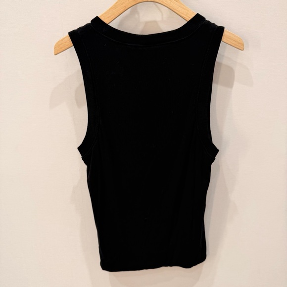 LNA Black Ribbed Tank Top - Picture 4 of 4